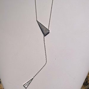 Touchstone crystal slider necklace - like new